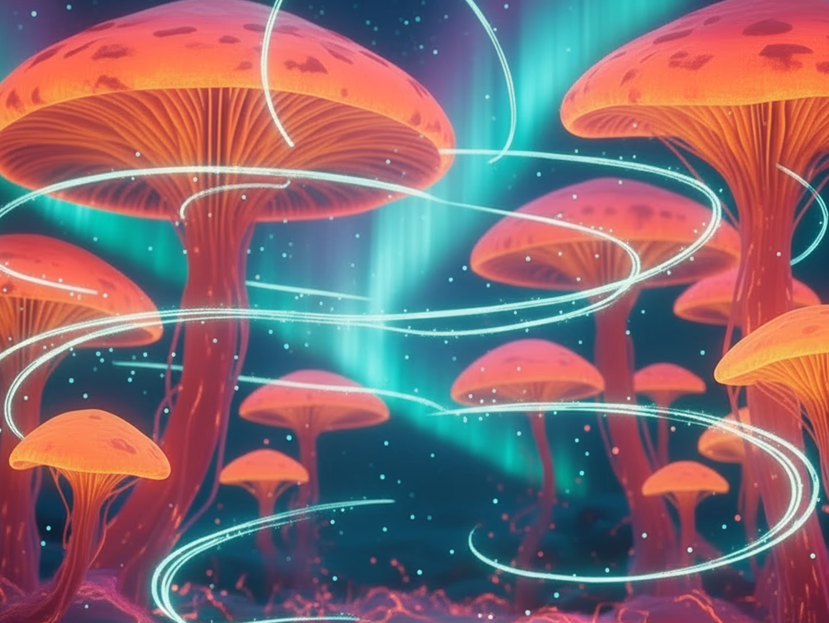 Mushrooms Background